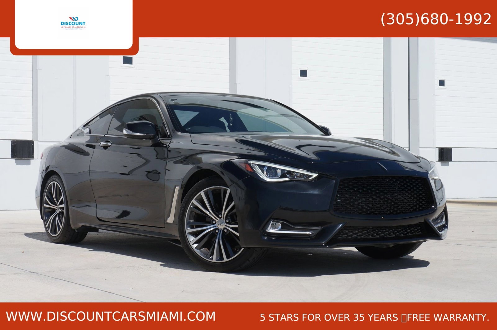 Used 2018 INFINITI Q60 2.0t w/ Cargo Package RWD image 1