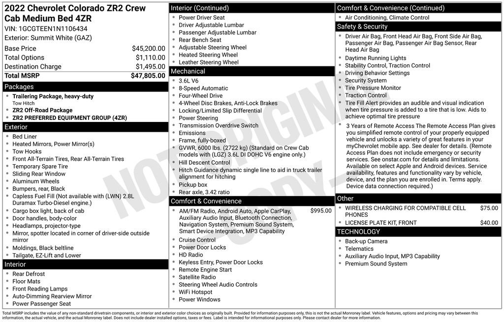 Used 2022 Chevrolet Colorado ZR2 AWD/4WD image 34