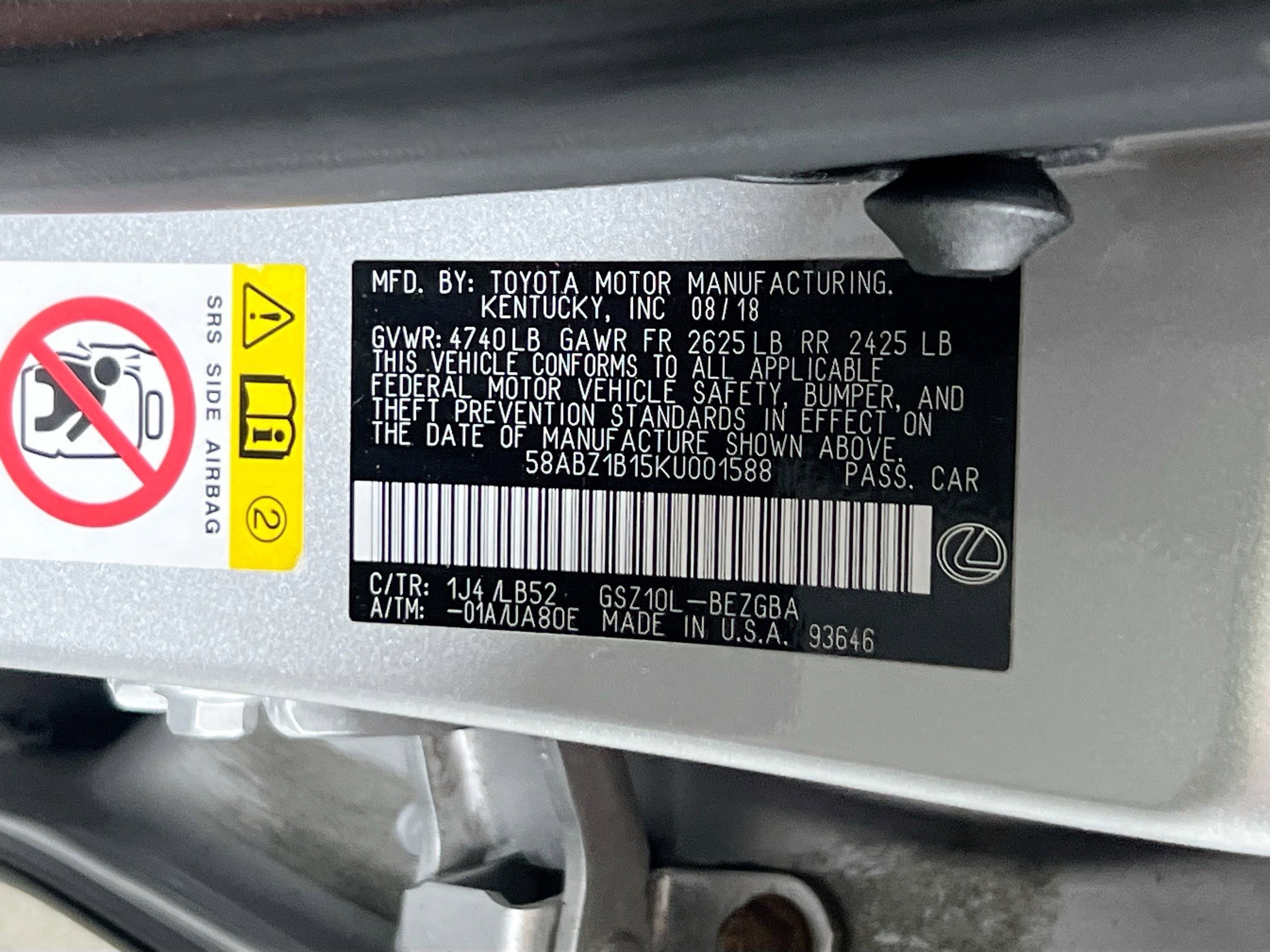 Used 2019 Lexus ES 350 image 32