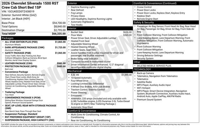 New 2026 Chevrolet Silverado 1500 RST w/ All Star Edition Plus AWD/4WD image 4