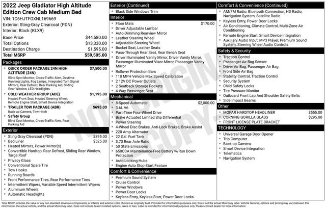 Used 2022 Jeep Gladiator Overland image 59