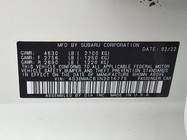 Certified 2022 Subaru Legacy Premium AWD/4WD image 28