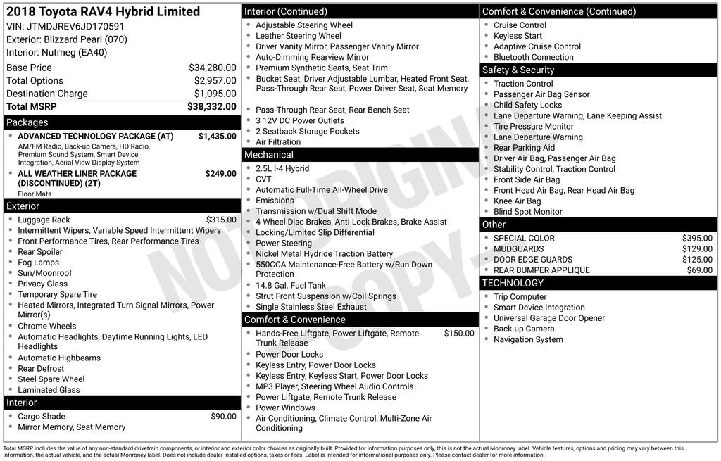 Used 2018 Toyota RAV4 Limited w/ Advanced Technology Package image 2