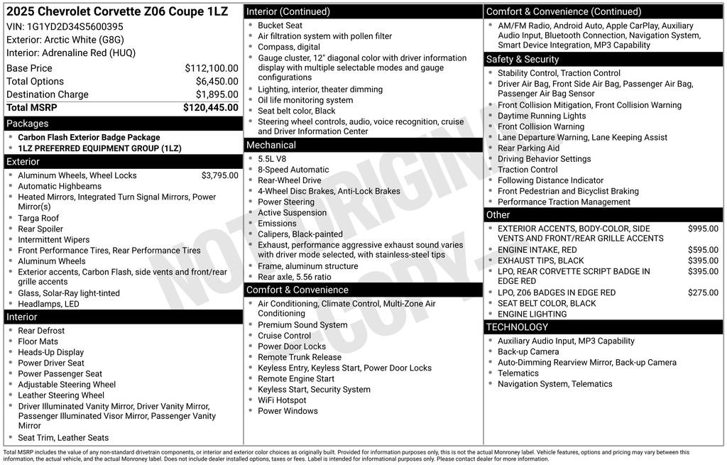 Used 2025 Chevrolet Corvette Z06 RWD image 29