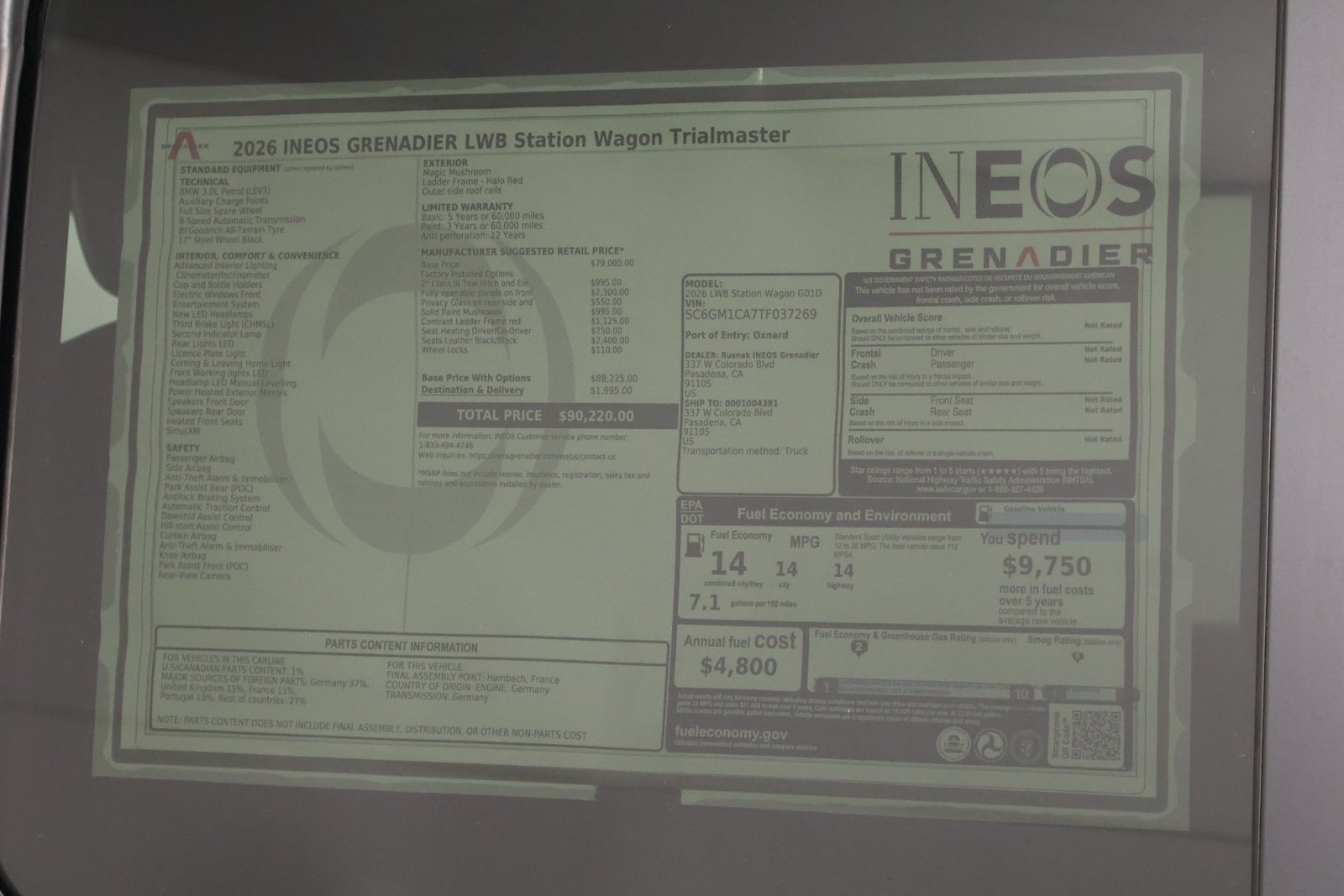 New 2026 INEOS Grenadier Station Wagon AWD/4WD image 23