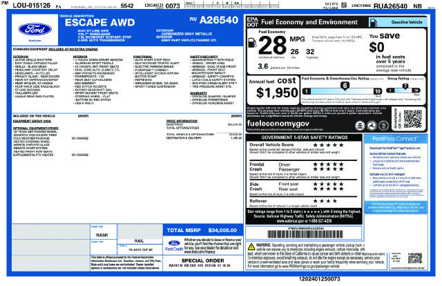 Used 2024 Ford Escape ST-Line AWD/4WD image 6
