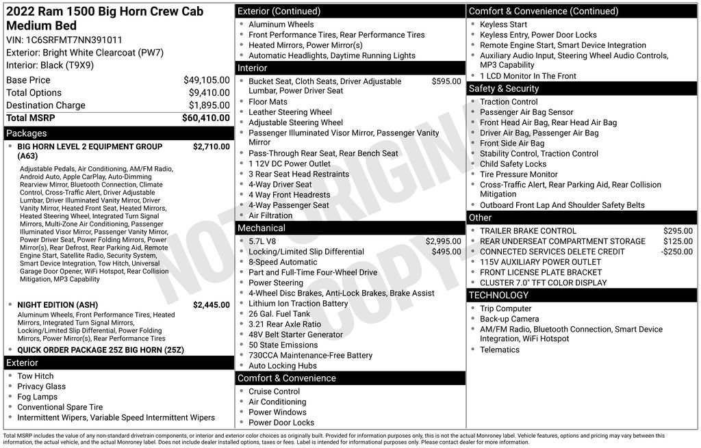 Used 2022 RAM 1500 Big Horn AWD/4WD image 4