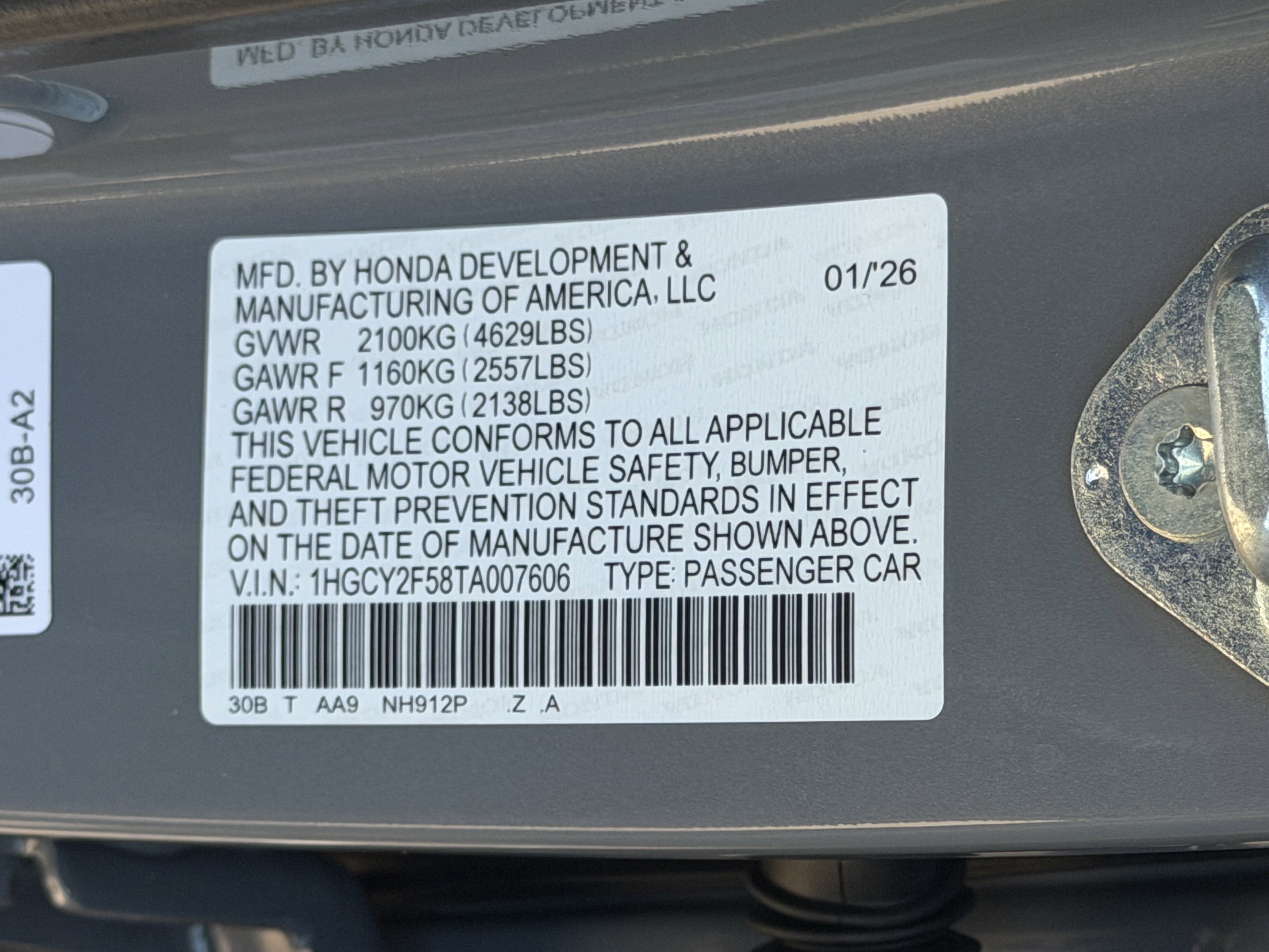 Certified 2026 Honda Accord Sport image 29