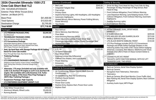 New 2026 Chevrolet Silverado 1500 LTZ w/ LTZ Premium Package image 26