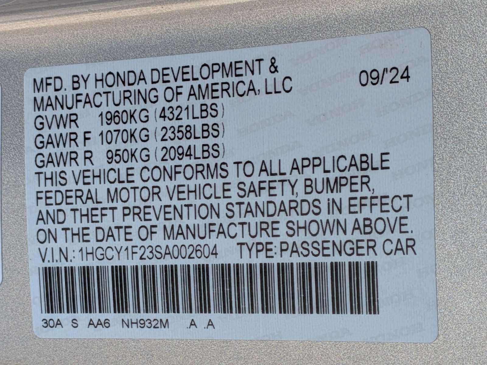 Certified 2025 Honda Accord LX image 30