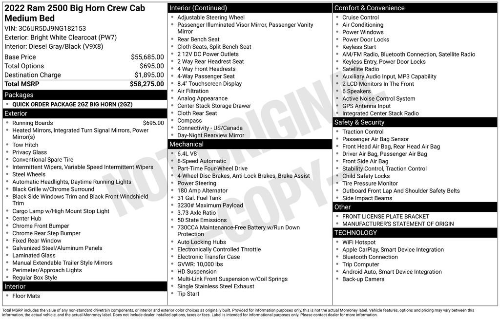 Certified 2022 RAM 2500 Big Horn AWD/4WD image 36