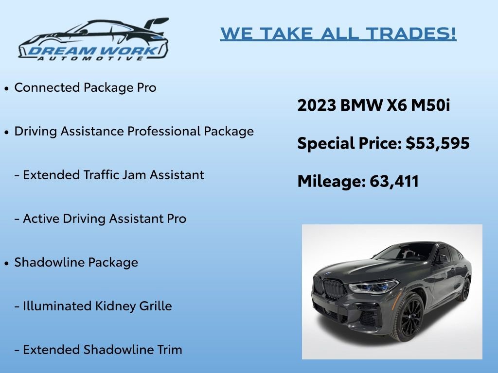 Used 2023 BMW X6 M50i w/ Executive Package image 2