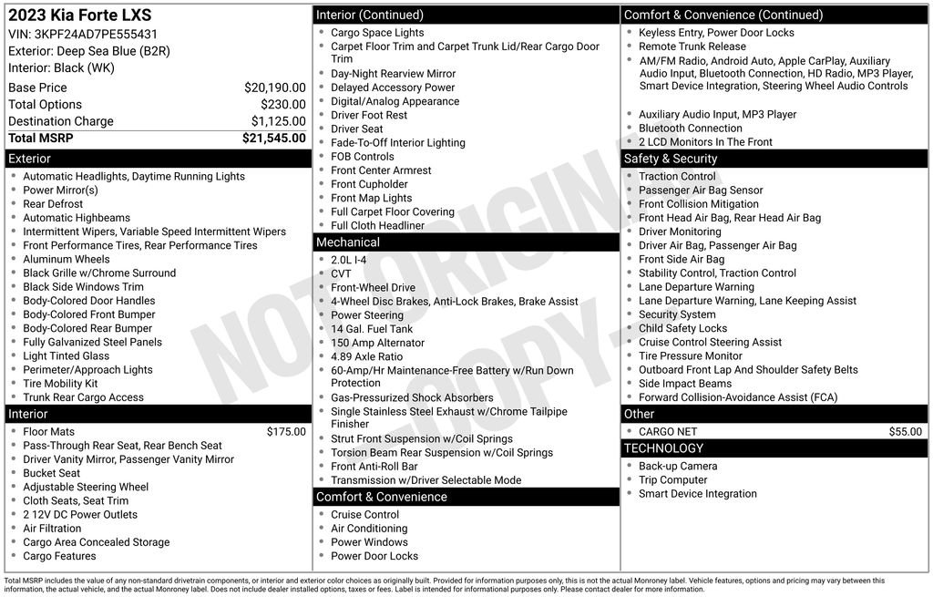 Used 2023 Kia Forte LXS image 2