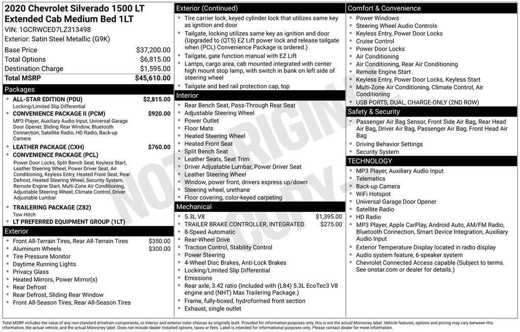 Used 2020 Chevrolet Silverado 1500 LT w/ All-Star Edition RWD image 2