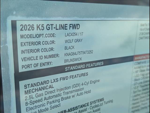 New 2026 Kia K5 GT-Line image 14