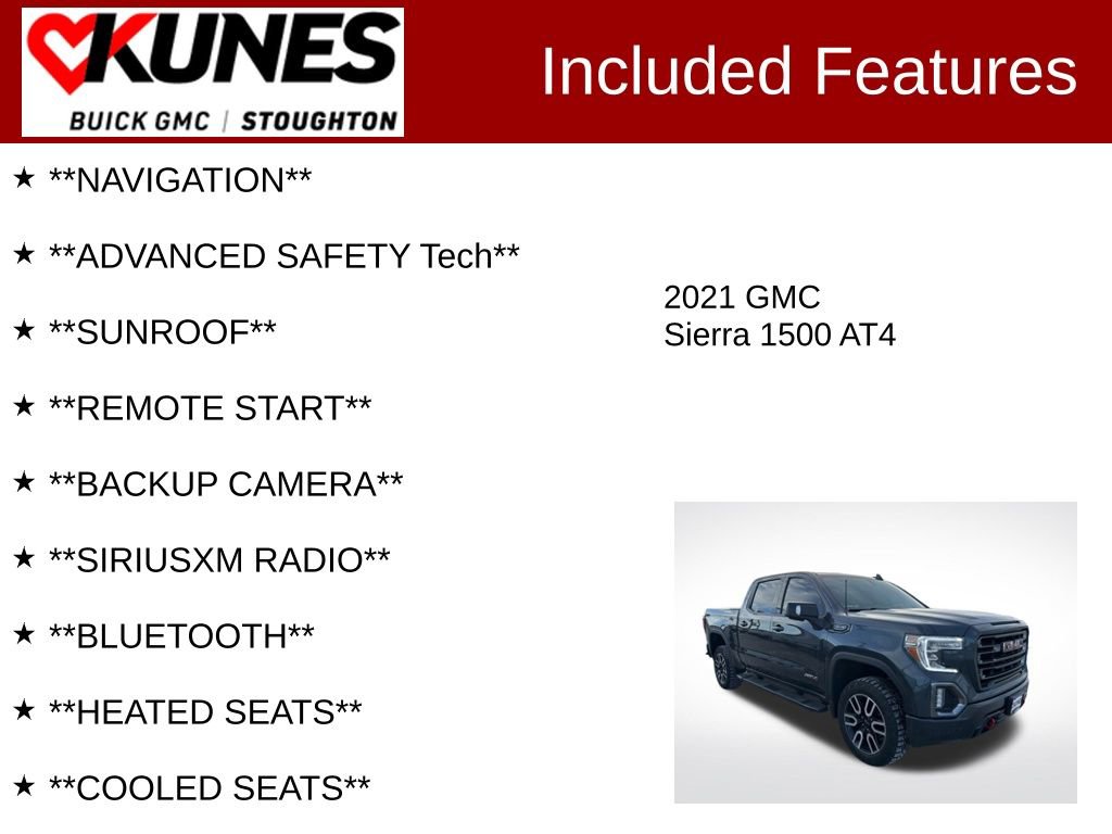 Used 2021 GMC Sierra 1500 AT4 w/ AT4 Preferred Package image 2