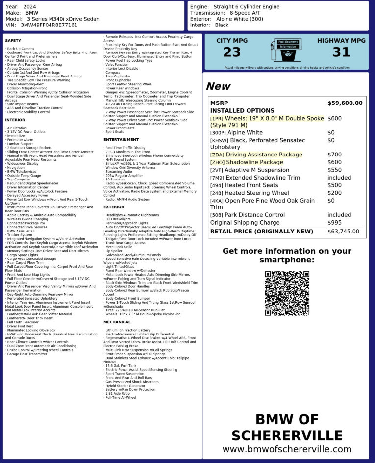 Certified 2024 BMW M340i xDrive w/ Driving Assistance Package AWD/4WD image 3