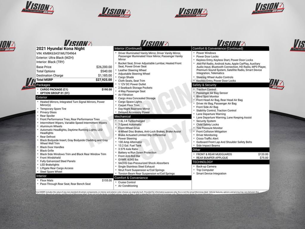 Used 2021 Hyundai Kona Night w/ Cargo Package image 38