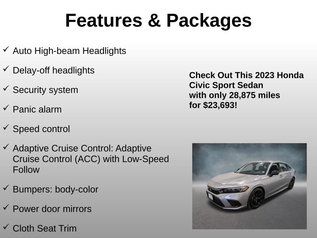 Certified 2023 Honda Civic Sport image 20