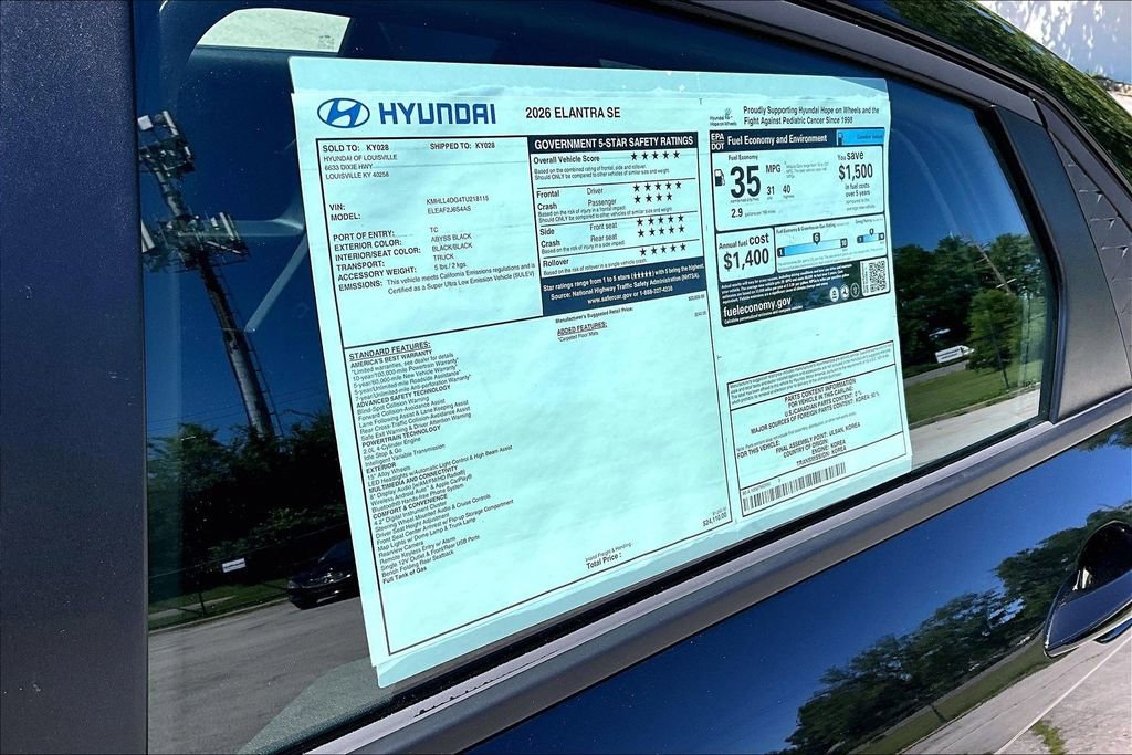 New 2026 Hyundai Elantra SE FWD image 16