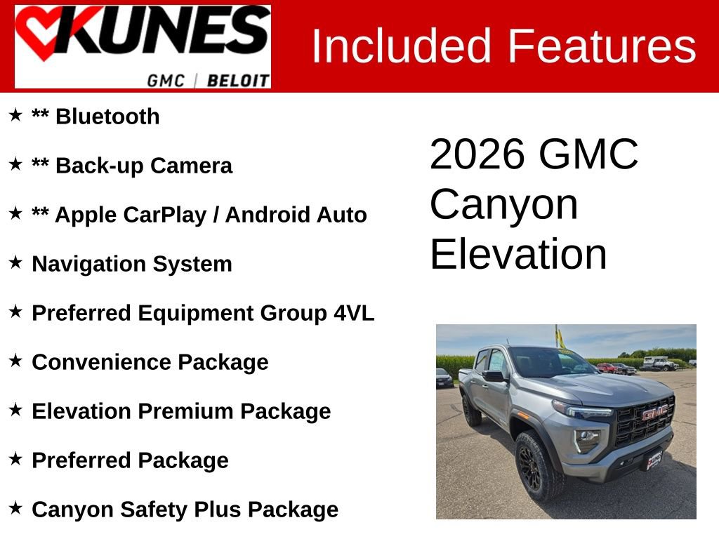 New 2026 GMC Canyon Elevation w/ Convenience Package image 2
