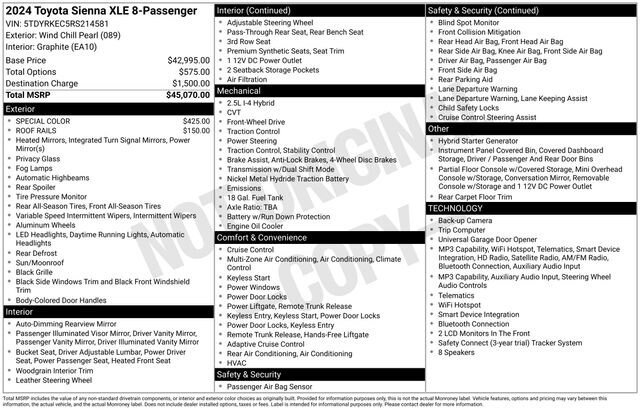Certified 2024 Toyota Sienna XLE FWD image 36