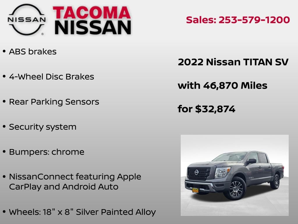 Used 2022 Nissan Titan SV AWD/4WD image 12