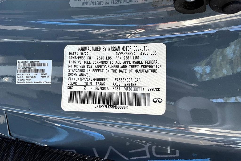 Used 2022 INFINITI Q60 Red Sport 400 w/ Cargo Package image 19