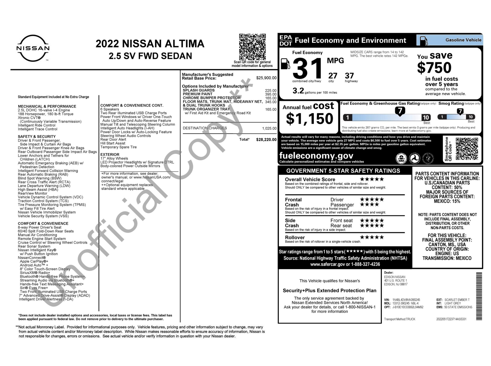 Used 2022 Nissan Altima 2.5 SV image 6