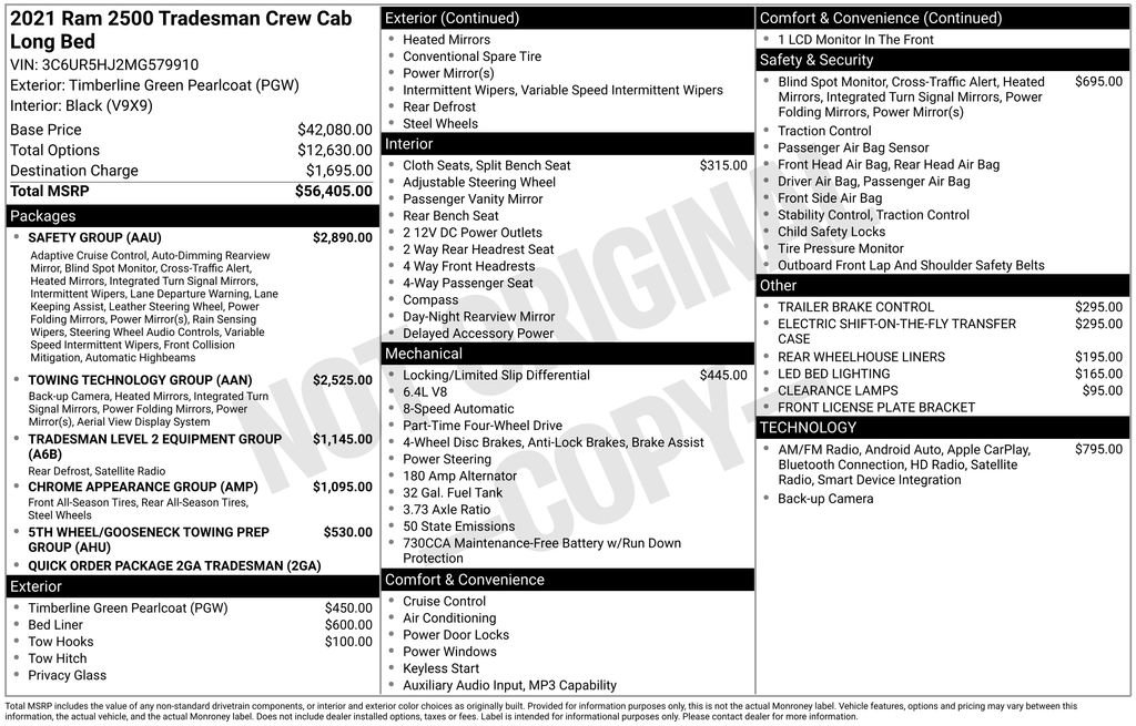 Used 2021 RAM 2500 Tradesman w/ Safety Group AWD/4WD image 31