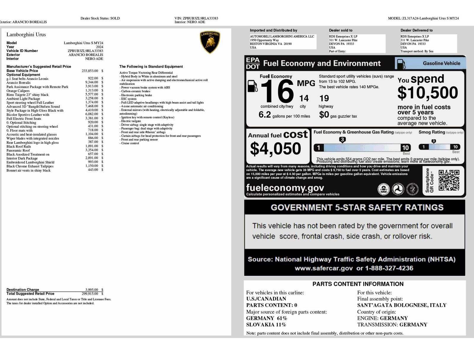 Used 2024 Lamborghini Urus S image 6