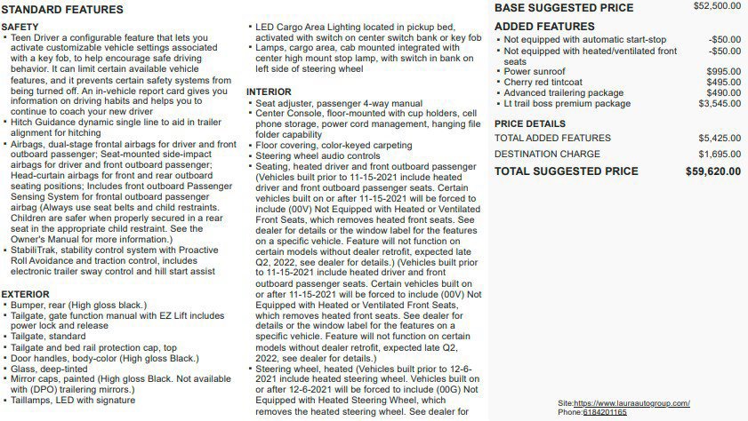 Certified 2022 Chevrolet Silverado 1500 LT Trail Boss w/ LT Trail Boss Premium Package AWD/4WD image 2