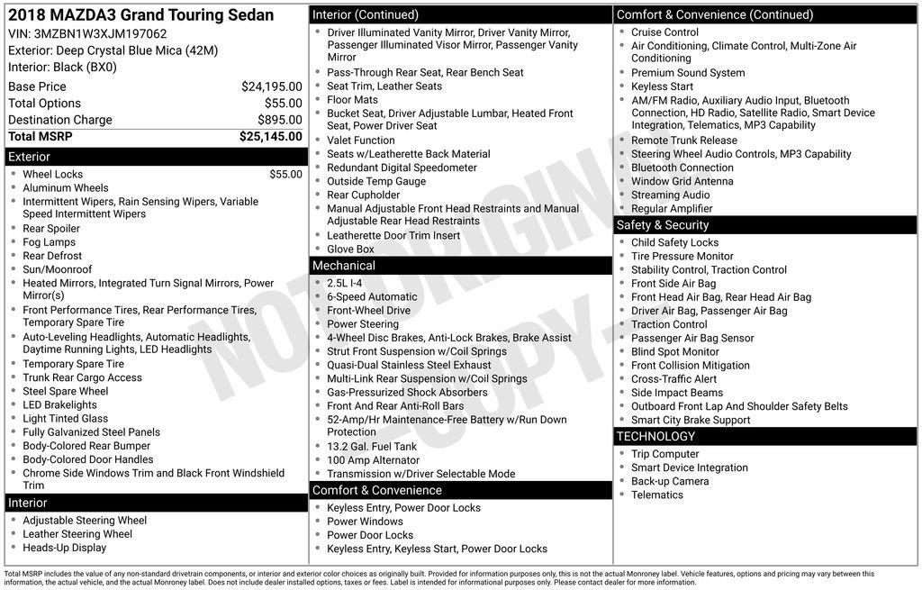 Used 2018 MAZDA MAZDA3 Grand Touring image 21