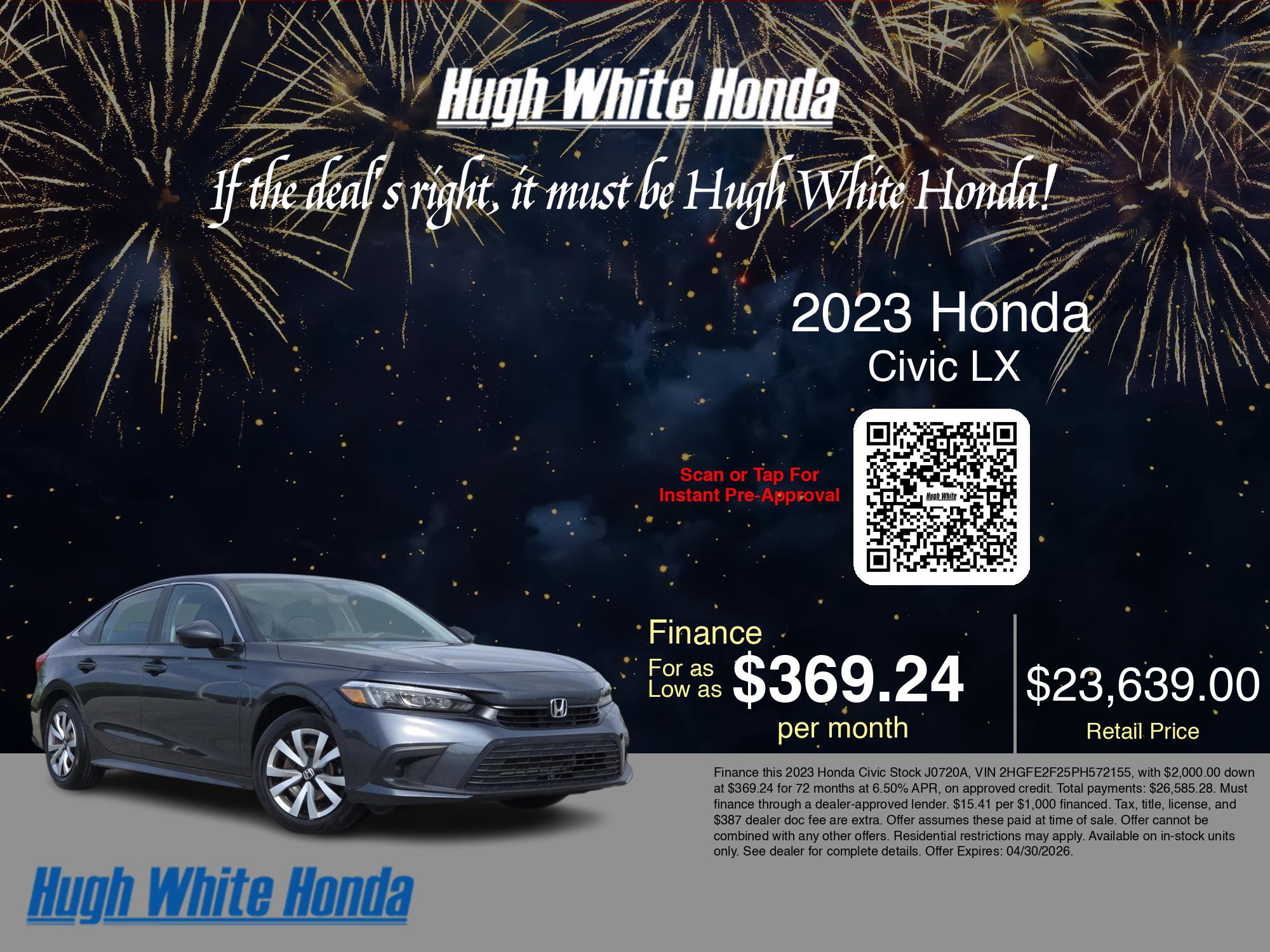 Used 2023 Honda Civic LX image 3