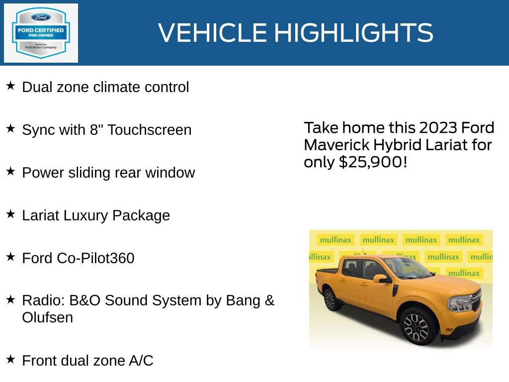 Used 2023 Ford Maverick Lariat w/ Lariat Luxury Package FWD image 21