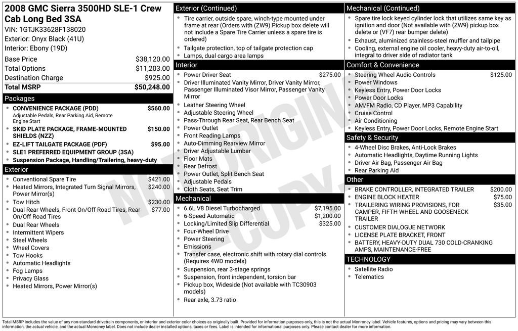 Used 2008 GMC Sierra 3500 SLE w/ Convenience Package image 14