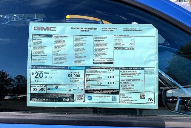 New 2026 GMC Canyon Elevation RWD image 15