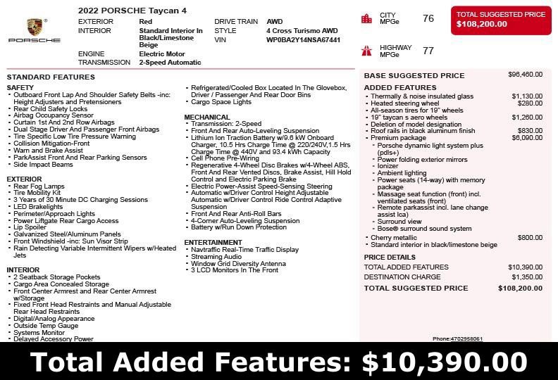Used 2022 Porsche Taycan 4 Cross Turismo image 3