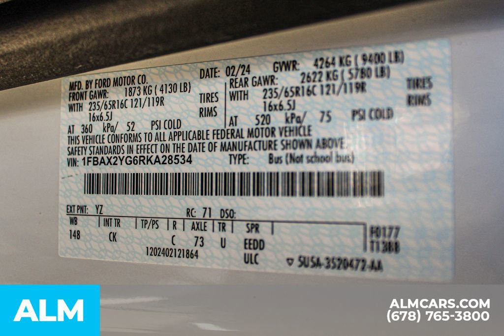 Used 2024 Ford Transit 350 XLT image 37