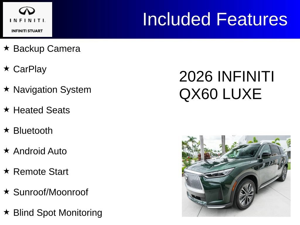 Certified 2026 INFINITI QX60 Luxe w/ Cargo Package FWD image 3