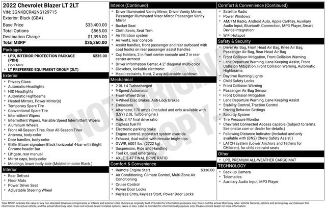 Used 2022 Chevrolet Blazer LT FWD image 7