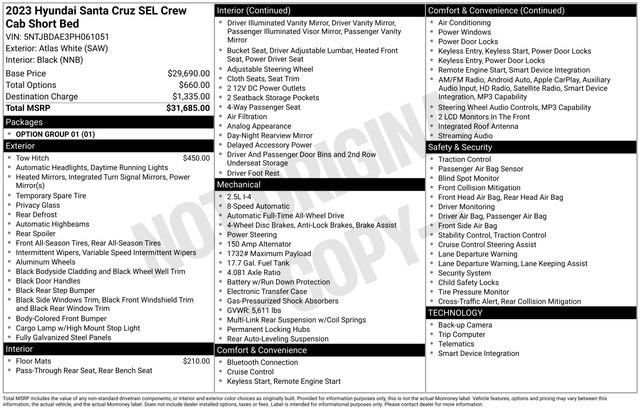 Used 2023 Hyundai Santa Cruz SEL image 3