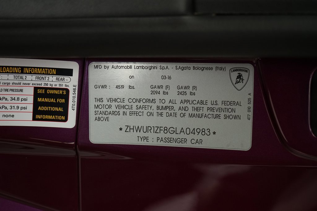 Used 2016 Lamborghini Huracan LP 610-4 image 27