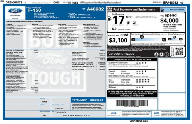 Used 2014 Ford F150 FX4 w/ Equipment Group 402A Luxury AWD/4WD image 5