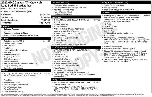 Used 2022 GMC Canyon AT4 AWD/4WD image 2