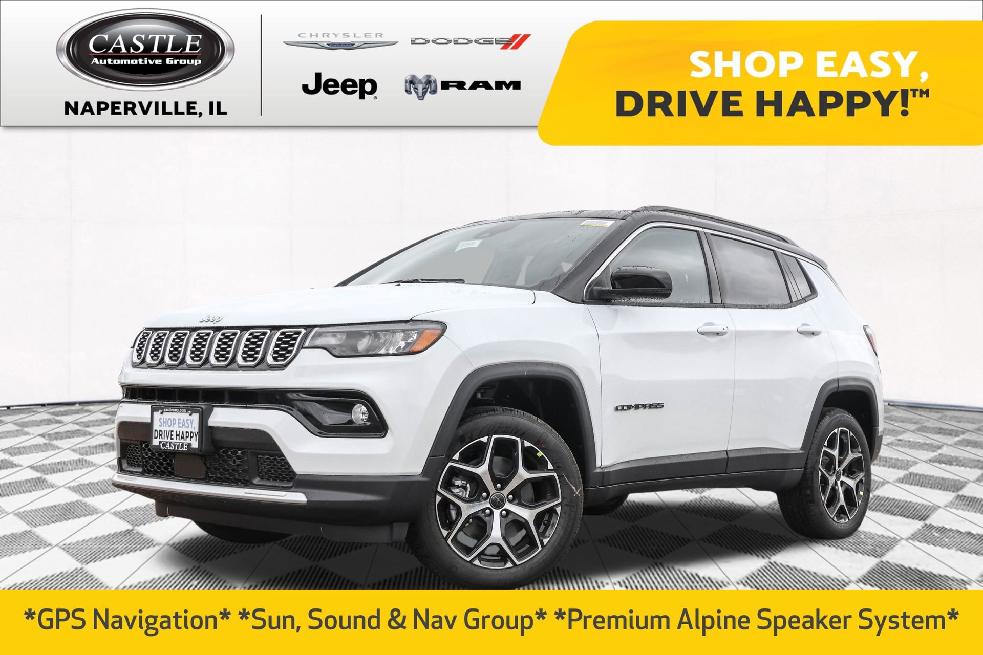 New 2026 Jeep Compass Limited w/ Sun, Sound & Navigation Group