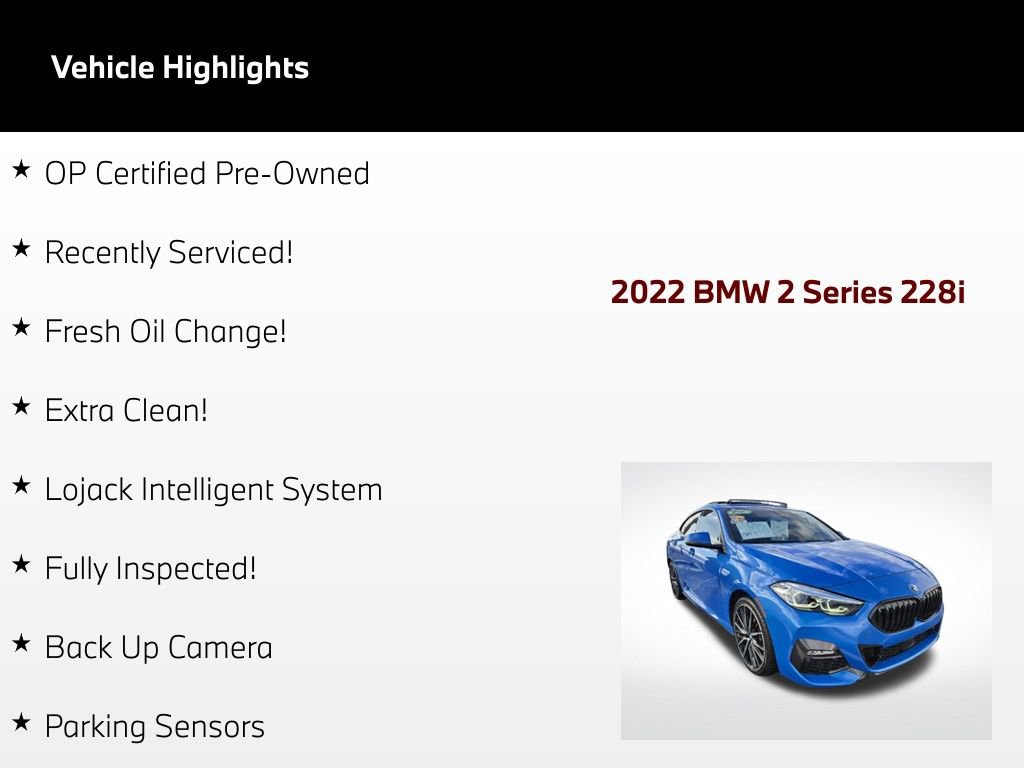 Used 2022 BMW 228i Gran Coupe w/ M Sport Package FWD video 2