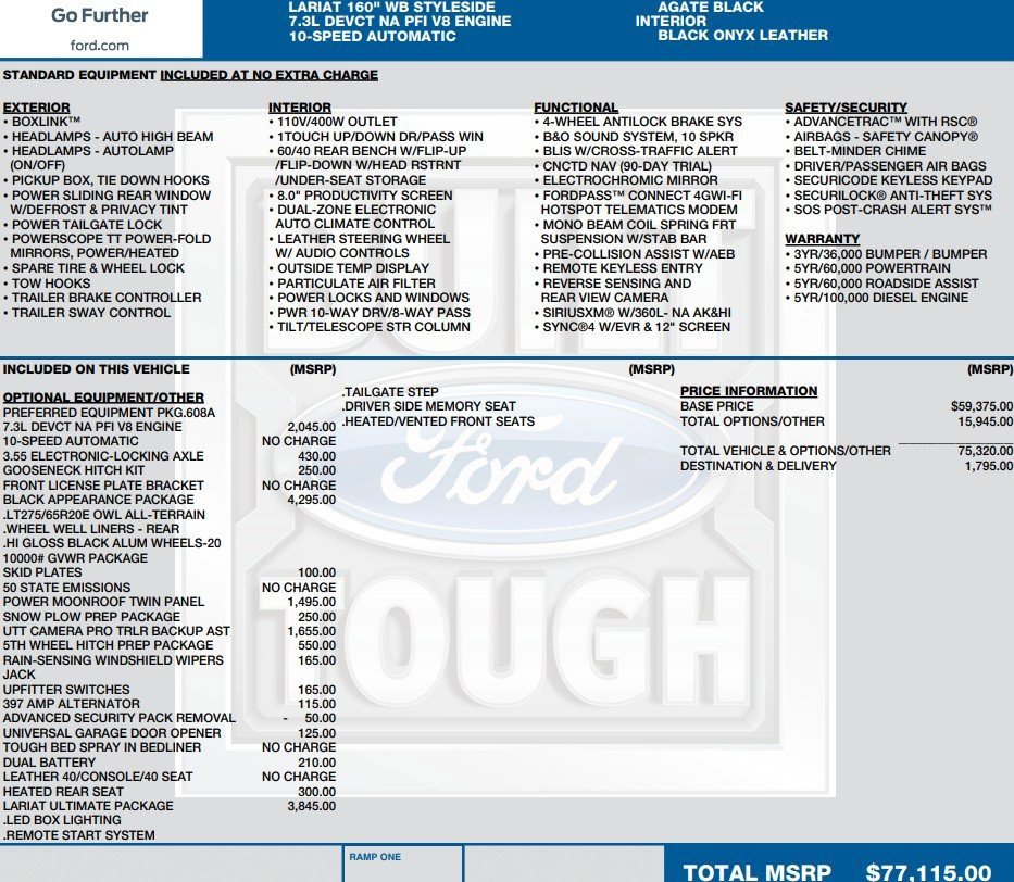 Used 2022 Ford F250 Lariat w/ Black Appearance Package image 3