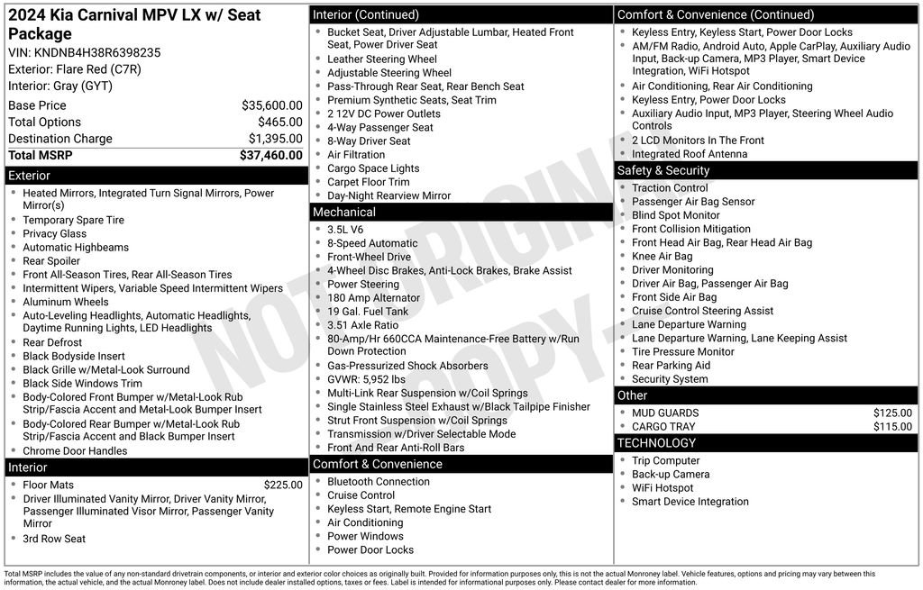 Used 2024 Kia Carnival LX image 5