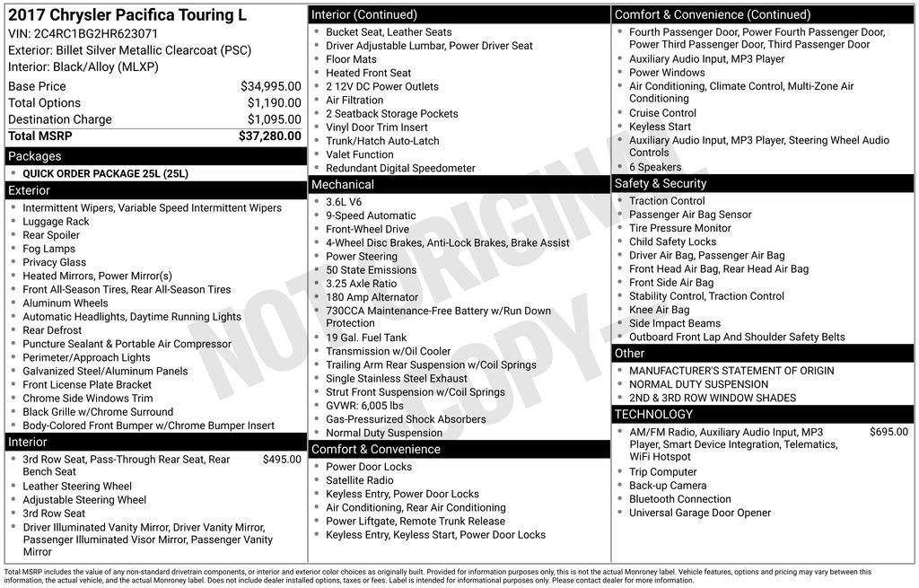 Used 2017 Chrysler Pacifica Touring-L image 2